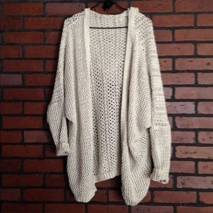 Brandy Melville Hooded Knit Cardigan
